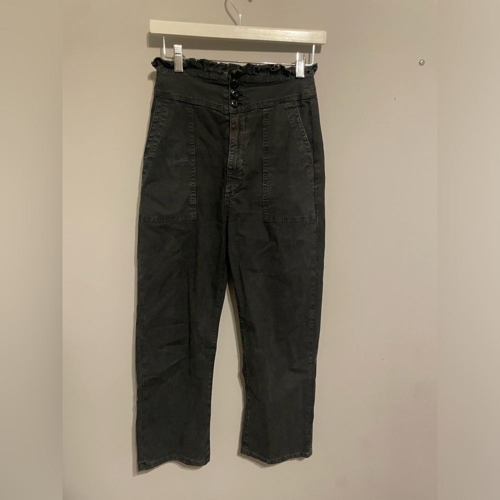 The‎ Great Pants Ruffle Armies Trousers Dress Casual Black Size 25